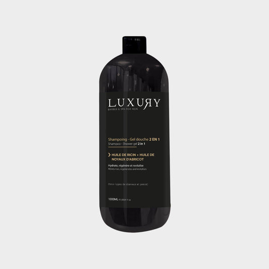 Shampoing Cheveux & Gel Douche Corps 2en1 - Huile de Ricin + Huile de Noyau d'Abricot